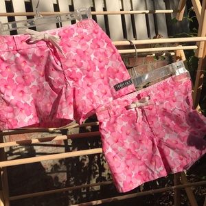 Beach trunks for twins